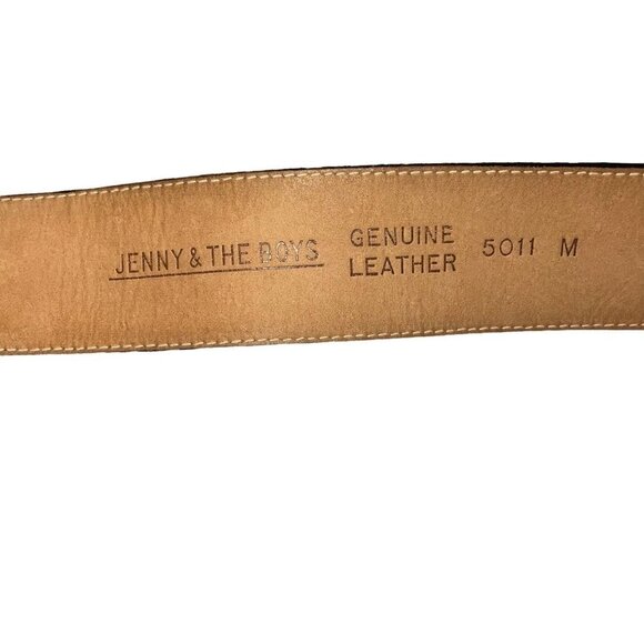 Jenny & The Boys Statement Belt Size Medium Black Leather Buckle Adjustable main image 6